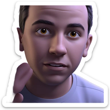 portrait of a solo boy sticker