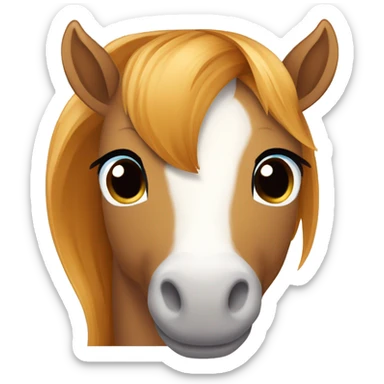 Poney de taille moyenne avec seulement la  couleur caramel sticker
