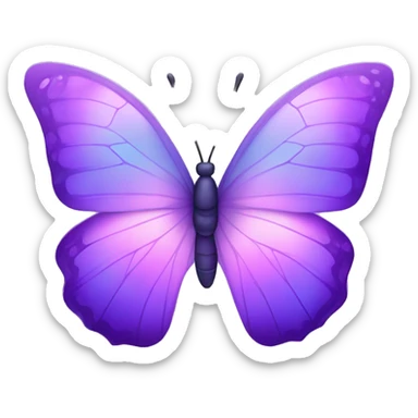 Glowing Pastel purple-gradient nebula butterfly sticker