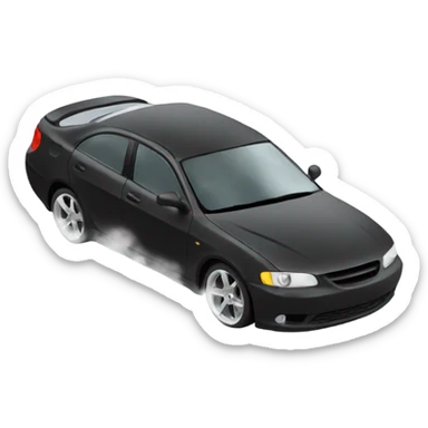 Car doing a burnout sticker