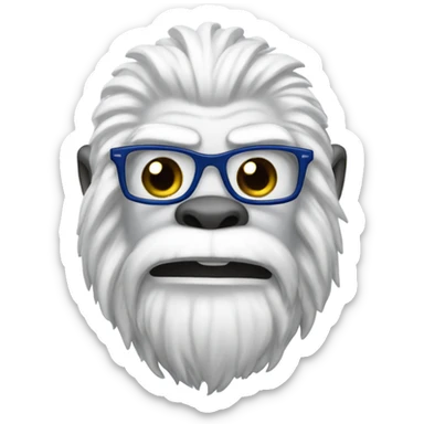 A white yeti wearing Toronto Maple Leafs attire sticker