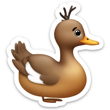 Reindeer Duck sticker