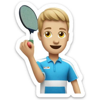 A person playing table tennis sticker