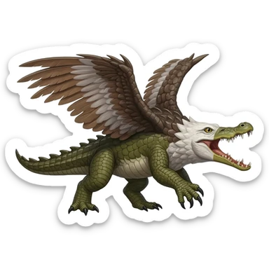Beaky-beaked, Crocodile-Eagle-Alligator-Snake-hybrid, full body sticker