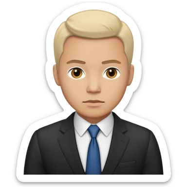 a man in a meeting sticker