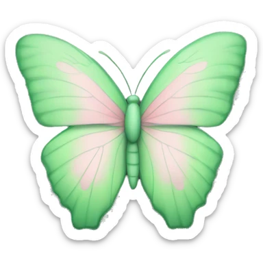 Light Green butterfly with light pink butterfly sticker