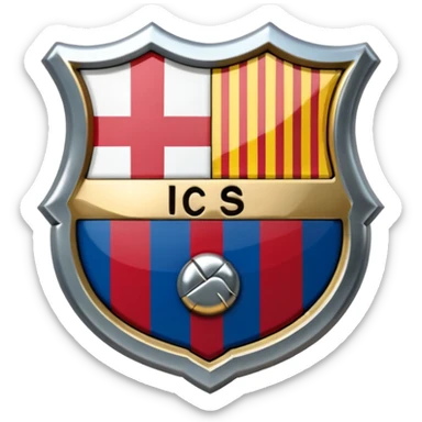 Emoji escudo barcelona realista sticker