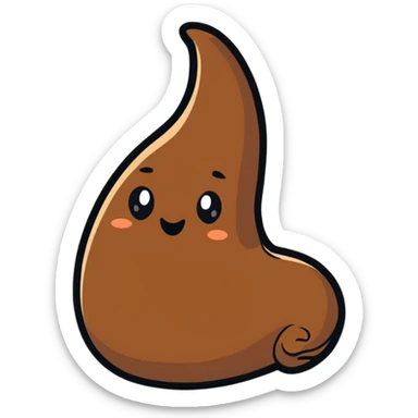 Barcelona poop cartoon sticker sticker