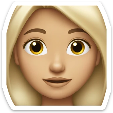 Pretty light skin girl with sparkles sticker