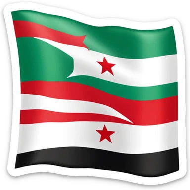 Green Syria flag sticker