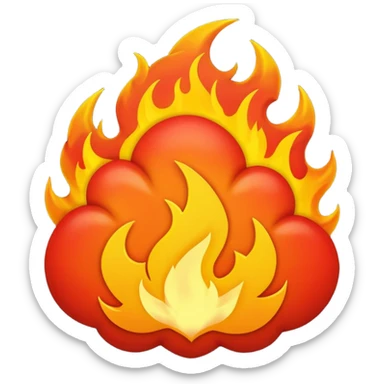 fire hitted by thunderstorm  sticker