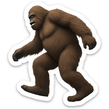 Sasquatch on the Moon sticker