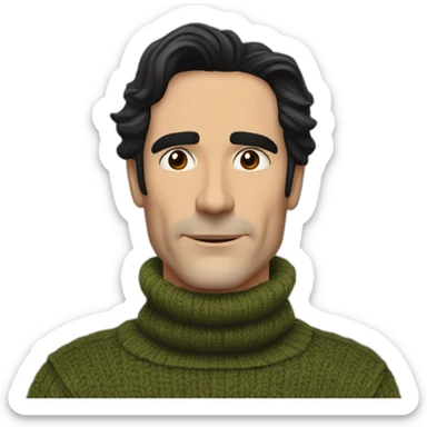 Ben Chaplin turtleneck sweater cosy sticker