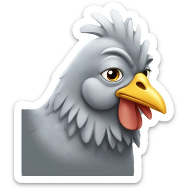 Grey hen  sticker