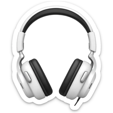 Audífonos blancos sticker