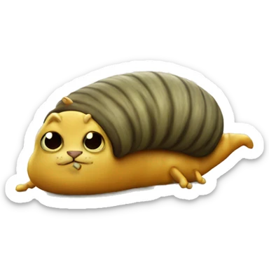 a slug with cat ace sticker