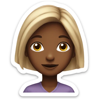 girl Child long har sticker