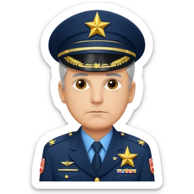 USA military general realistic sticker