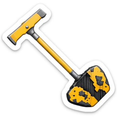 Double-ended coal mining pick sticker