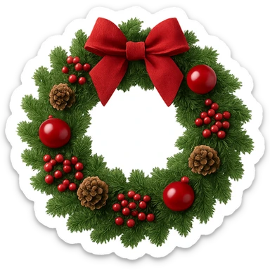 christmas wreath remove background sticker