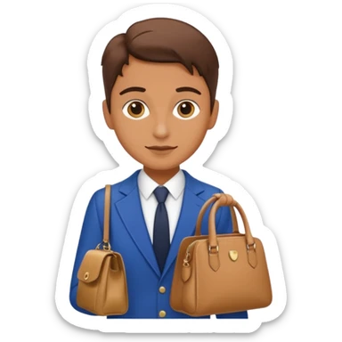 italian fashion with bag sticker