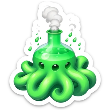 poisonous gas, isometric sticker