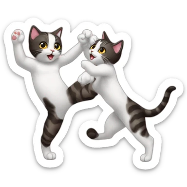two cats dirty dancing sticker