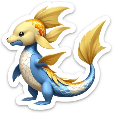 Manectric-Electrike-Furfrou-koi-Fakemon-fusion, full body sticker