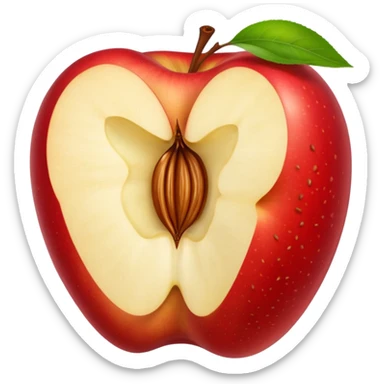 Create a core of an apple sticker