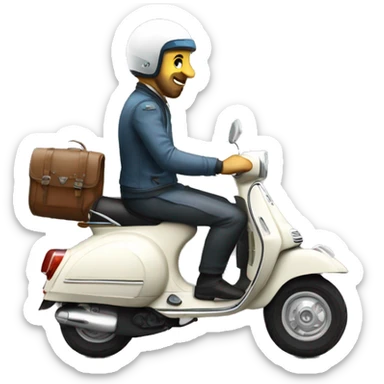 vespa rider on vesa PK sticker