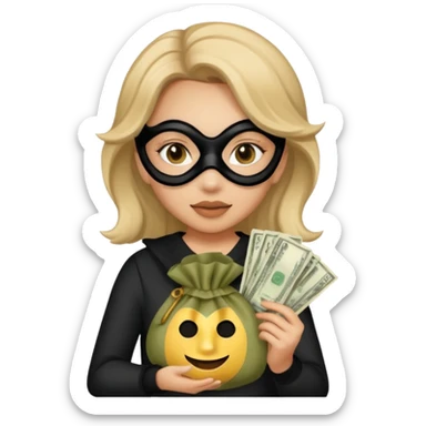 Girl robber emoji sticker