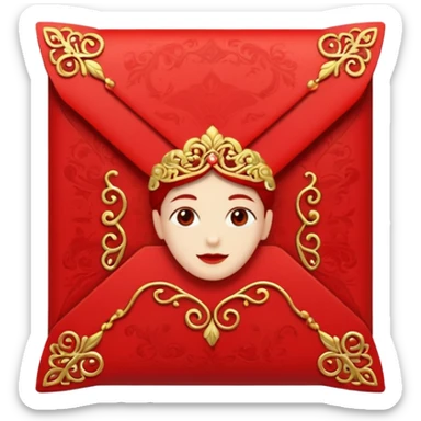 chinese new year red envelope portrait view sticker