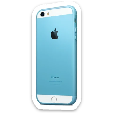 light blue iphone sticker