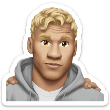 Mike Tyson kissing Jake Paul sticker