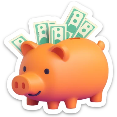 money on bank account sticker
