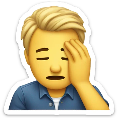 Emoji doing facepalm sticker