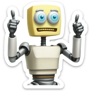 Rick and Morty butter robot thumbs up sticker
