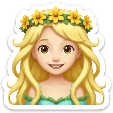 Cute Yellow skin fairy girl sticker