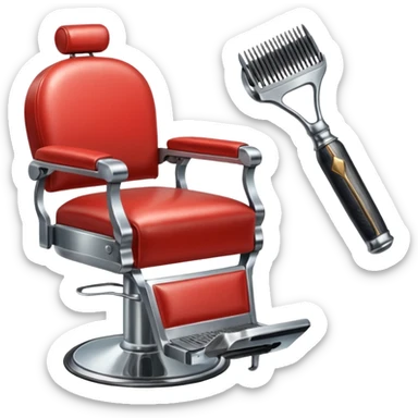barber shop items, single sticker