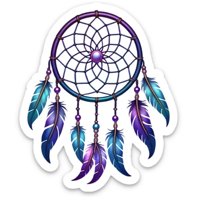  Dark iridescent gradient dreamcatcher sticker