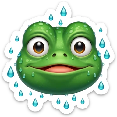 pepe sweating hard sticker