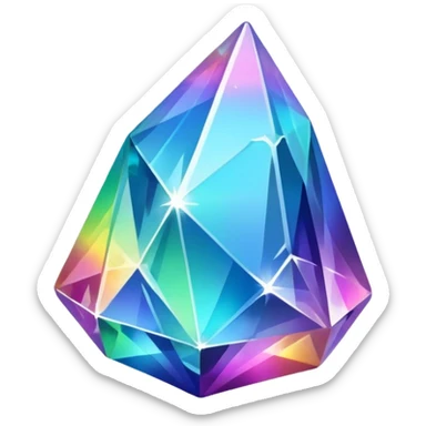 Magic rainbow mineral crystal sticker