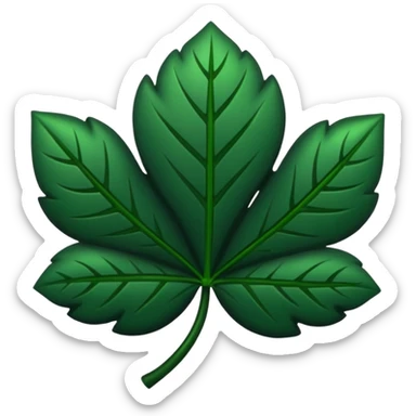 Trébol  negro con cinco hojas  sticker