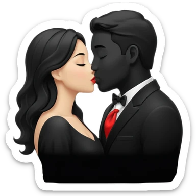 Kiss in black colour sticker
