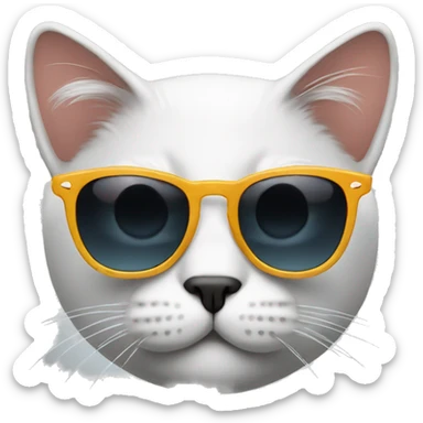 Cat with sunglasses sticker