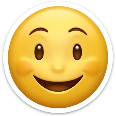Happy yellow emoji face, gently bouncing up and down. Ultra smooth coherent movement, shot with IMAX Camera, hyper detailed photorealism, ultra high definition, cinematic crisp realism. White background, close-up. sticker