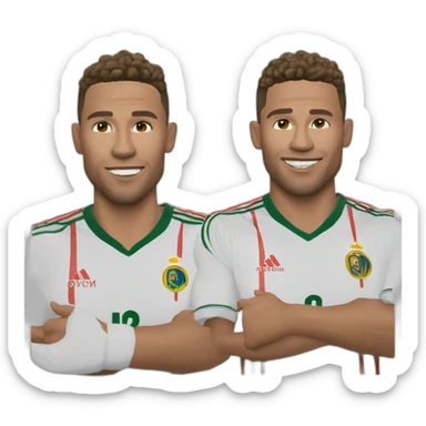 Halland qui sert la main de Ronaldo sticker