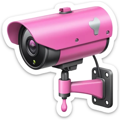 Security Camera pink with graffity sticker
