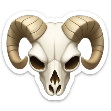 ram skull sticker