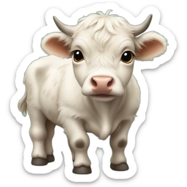 baby scottish cow sticker